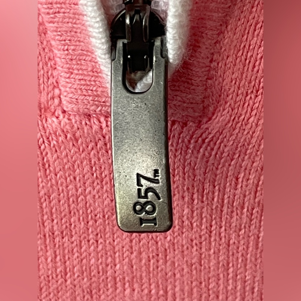 FOOTJOY 1857 CASHMERE BLEND Pink Half Zip Pullover Size Large - Picture 5 of 10